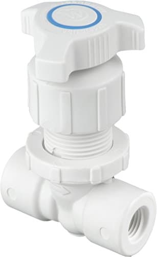 NG-250-PPR Marquest Scientific Polypropylene Needle Valve, 1/4" Fem NPT x 1/4" Fem NPT, PTFE Seals