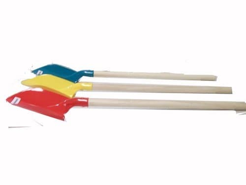 Drybranch Sand Shovel Plastic Spade with Wood Handle 33" Assorted Colors (Pack of 3)