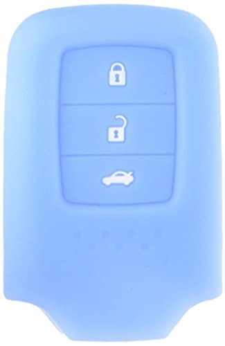 KIA Key Protector - Silicone Rubber Smart Key Cover - Protecting Remote Control (Key Fob) Case Cover by NJM (Blue)