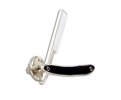 MD Straight Razor Lapel Pin (Black) by MD Barber