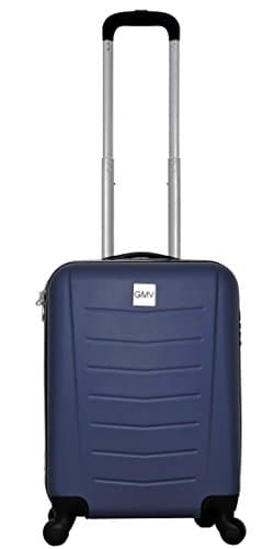 Hard Shell ABS 4 wheel Spinner Lightweight Hand Luggage Cabin Travel Trolley (BLUE)