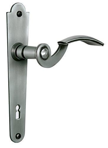 Wrought Iron Door Handle Latchset Frame-Black Frame, WC-Garnitur