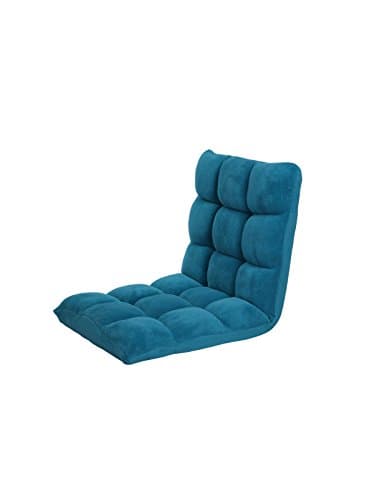 Durable Harriet Bee 4" H x 17" W Microplush Armless Quilted Recliner Polyester Bean Bag Chair, Dark Blue