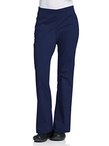 Urbane Uflex Women's Drawstring Patch Pocket Scrub Pant Small Petite Navy