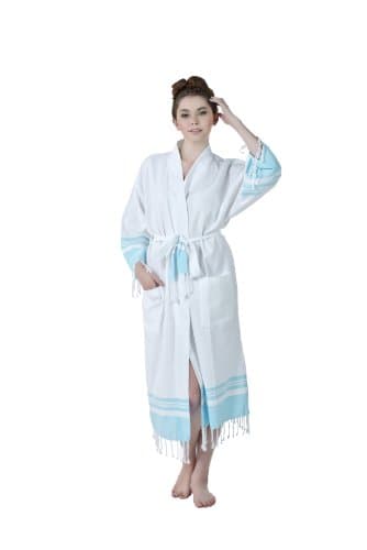 Turkish Pestemal Robe. Original Lightweight Turkish Bathrobe