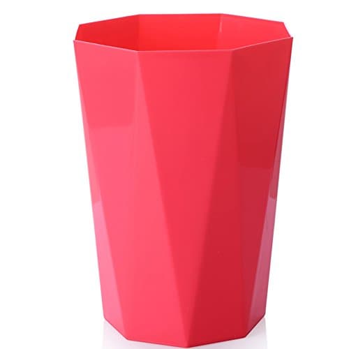 Plastic Trash Can kitchen/bathroom/bedroom/Parlor/Office Trash Can Plastic Trash Bin,2.7 gallon (Red)