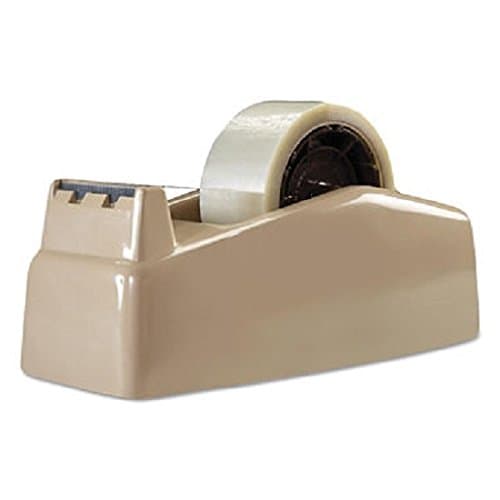 Two-Roll Desktop Tape Dispenser, 3 Core, High-Impact Plastic, Beige"
