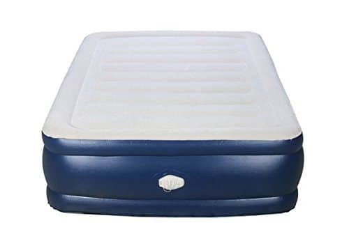 Air Bed with Built-in Pump Deluxe Full-size Raised Flocked