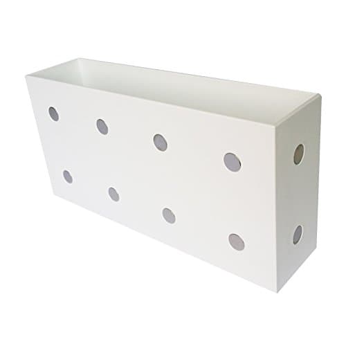 Magnetic Transformable Storage Box Office Supply Organizer Refrigerator Magnetic Basket White Color (Rectangle)