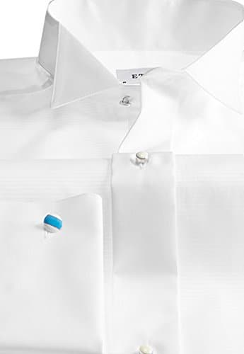 Eton of Sweden Slim Fit White Solid Wing-tip Bib New Men's Tuxedo Shirt (15)