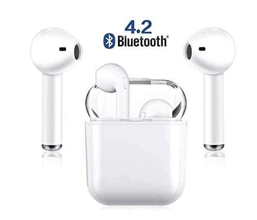 FXXG Transparent Shell Bluetooth Headsets Wireless Headsets 4.2 Headset Bluetooth in-Ear Earphone Wireless Stereo in-Ear Handsfree for Apple Airpods Android/iPhone