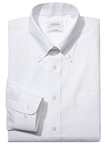 Enro Men's Classic Fit Solid Button Down Collar Dress Shirt (Pack of 2)