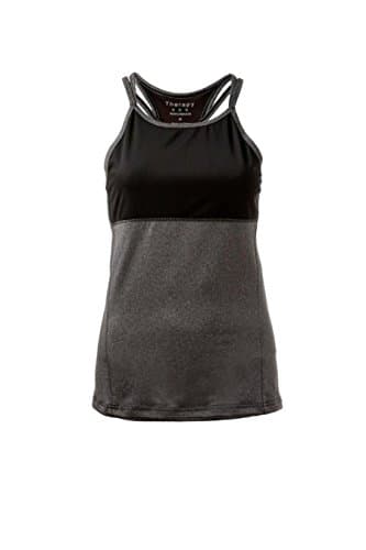 Therapy Fashion Premium Ultra Soft Active Performance Multi-Strap Tank top with Mesh Overlay Non See-Through Fabric