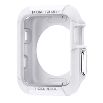 Rugged Armor Protective Case for Apple Watch Series 4, 40mm, Shock-Proof Accessories TPU Protector Bumper Frame Protective Cover Shell Case for Apple Watch iWatch Series 4 (White, 40mm)