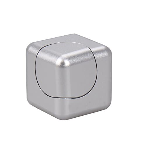 VOTRON Fidget Cube Hand Spinner Anxiety Stress Relief Focus Desk Toy Gift High Speed Stress Reducer EDC Fidget Finger Spinner Toy with Ceramic Bearing ADHD Autism For Adults / Kids (SILVER)