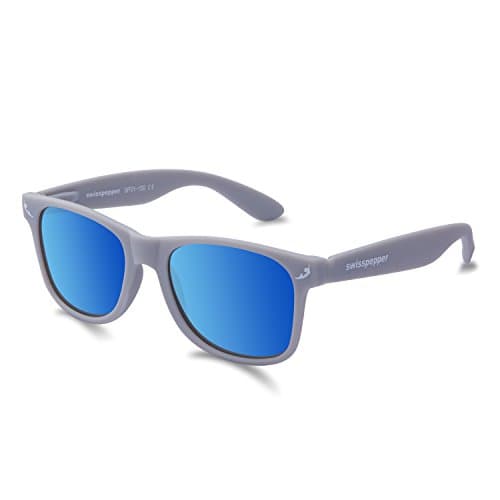 swisspepper Sunglasses / GREY -- BLUE Lens