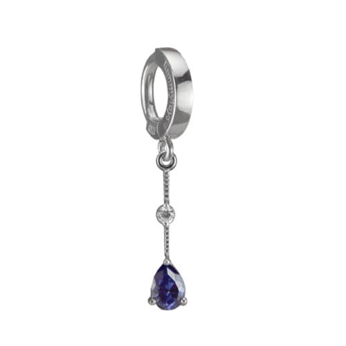 Belly Ring with Pear Shaped CZ Drop are Made in The USA by Women Sexy in a snapnavel Rings