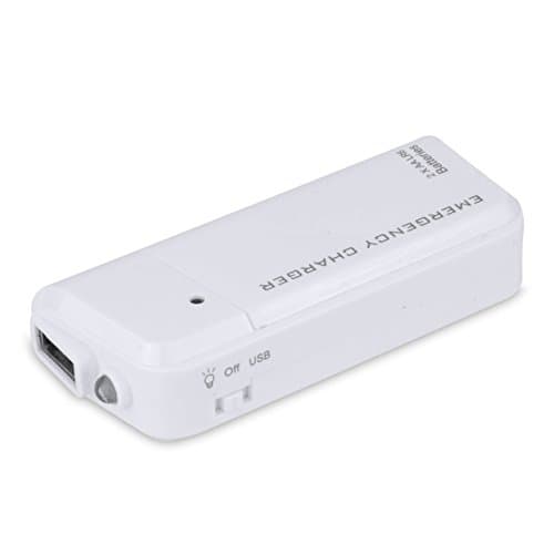 Doopro USB Emergency Portable 2 AA Battery Power Charger with Flashlight for Android Cell Phone iPhone