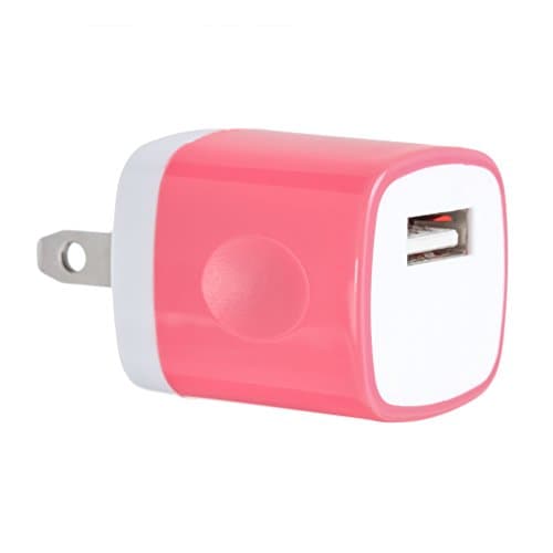 1PC Hot Pink Universal USB Port Colors USB AC/DC Power Adapter Home Wall Charger Plug W/ Easy Grip for iPhone 7/7 plus 6/6 plus Samsung Galaxy S5 S4 S13¡