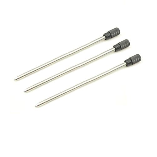 Bomwill Pen Refills for Tactical Pen, Ink Refill Pen Ballpoint Refills Replacement (Black 3 Pcs)