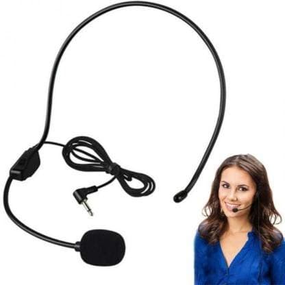 MGM ENTERPRISES Professional Headset/Omnidirectional Head Microphone with Cordless Transmitter Mic for Voice Amplifier Tour Guide Lecture Stage, Vocal, Speech