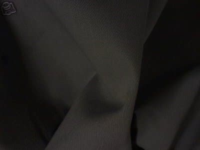 DCF Plain Black Cotton Twill Fabric - New off the roll - per metre