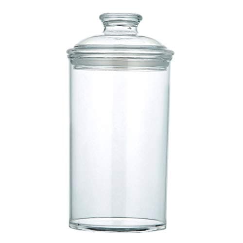 Clear Storage Jars Containers with Airtight Seal Bamboo Lid for Bulk Food Storage, Modern Design Kitchen Canisters Coffee Beans Jar 36oz