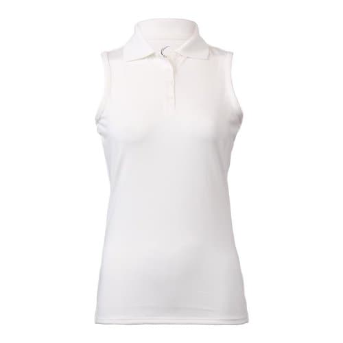 Cruise Control - Women Sleeveless Collared Polo - White