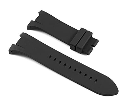 Black Silicone Rubber Diver Watch Strap Band For Exchange Watch