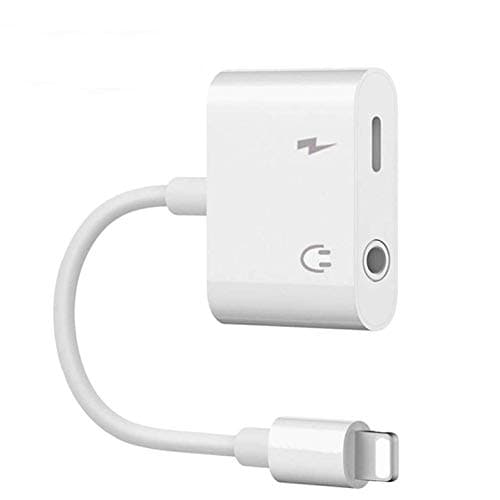 Headphone Adapter to 3.5mm Aux Headphone Jack Audio Adapter for for iPhone Headphone Audio Adaptor for iPhone 7/8/X/7 Plus/8 Plus Split Charger and Headphone Audio&Charge Ports for Earphone Adapter