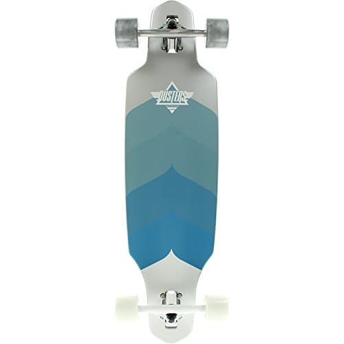 Dusters California Skateboards Wake Drop Through Chrome / Blue Complete Longboard Skateboard - 9.12" x 34"