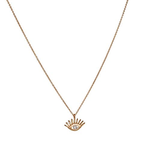 KISMET BY MILKA - White Diamond Evil Eye Pendant