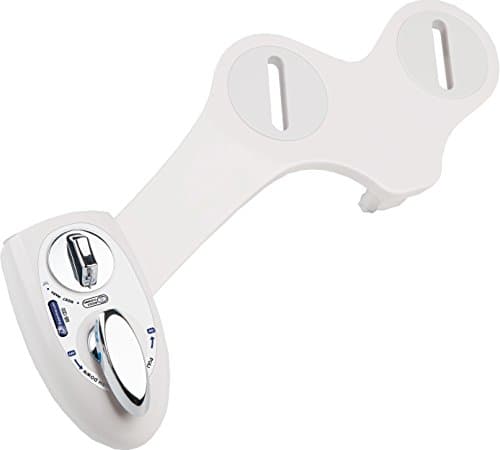 Bidet4me MB-1200 - Self Cleaning Single Nozzle, Fresh Water Non-Electric Mechanical Bidet Toilet Attachment, White