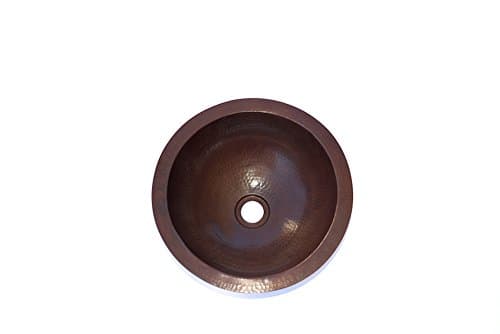 Yosemite Petite Round Bathroom Copper Sink - Undermount or drop-in 13" Sink Hand Crafted