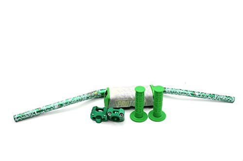 1 1/8 28MM Motorcycle Handlebars Fat Bars Grips Protaper Bar Pad for KXF KDX KX KLX 125 250 450 DIRT BIKE MOTOCROSS MOTORCYCLE -GREEN