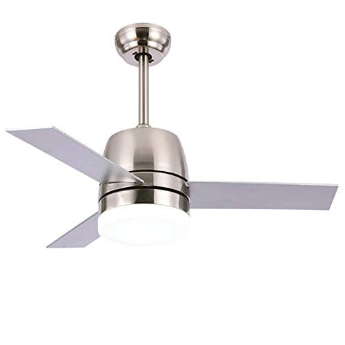 OCSEVE 36-in Ceiling Fan with Light, Flush Mount Brushed Nickel Fan Light Fixture with Light Kit and Remote