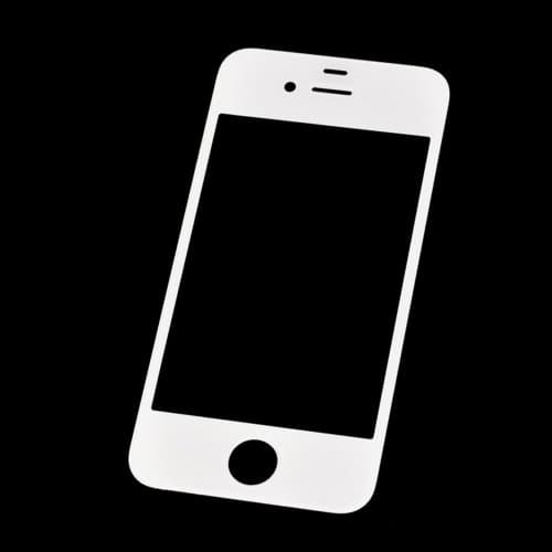 Front Outer Screen Glass Lens Cover Replacement Parts & Repair Kit for Apple iPhone 4 4S, Color: White