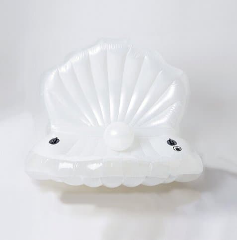 Inflatable Pearl Fairy Shell clam shells swimming floating bed air cushion water Floating supplies photography props pearl shells