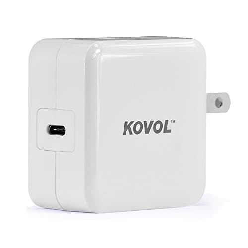 USB C Charger, KOVOL 30W USB Type-C Wall Charger with US Foldable Plug for Apple New MacBook Chromebook Pixel and Other USB-C PD Supported Devices