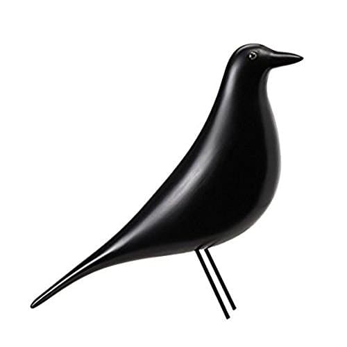 Eames & Charles Decorative Modern Mid-Century House Bird made from solid wood (black)