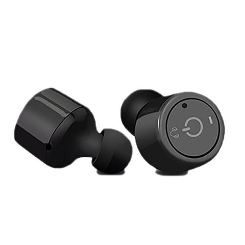 New Mini Wireless Bluetooth 4.2 Binaural Earbuds In Ear ATOROR Unique Double Wireless Bluetooth Headphones with Mic ,Sweatproof,Stereo,Dual Driver for iPhone 7/7 Plus / 6s /Samsung(Black)