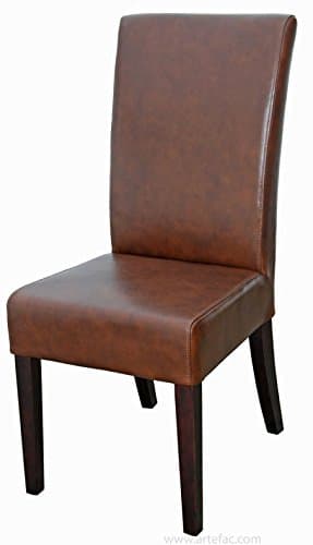 R-131 Top Grain Light Distress Brown Leather Dining Chair