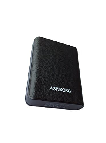 Askborg ChargeCube 10400mAh Powerbank External Battery Charger for iPhone, iPad, Samsung, Nexus, HTC and More - PU Leather - Black