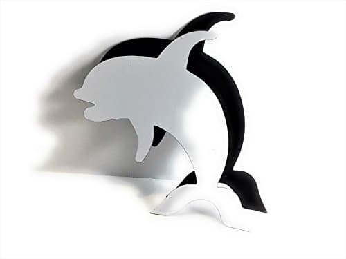 Dolphin Rubberized Magnetic Screen Decor; Multipurpose, Helps to Stop Walking into screens, Covers small tears in Screens, Decorates screen area. Set of Two Magnets. Size 5” X 5”