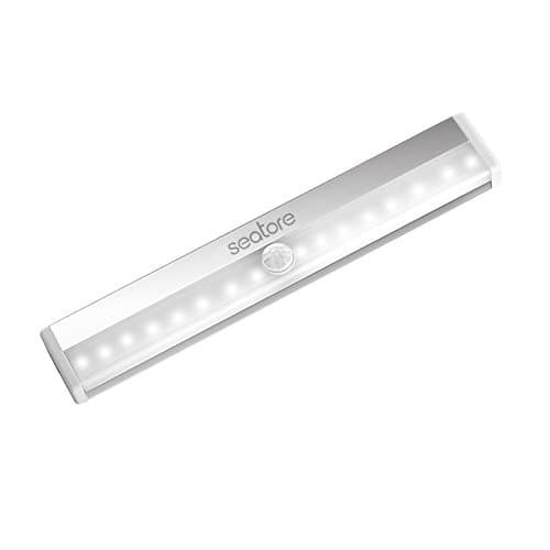 Seatore Wireless Motion Sensor Light 16 LED Rechargeable Portable Nightlight With Magnetic Strip, Cool White,1-Pack
