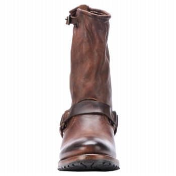 Vintage Eliza - Brown Leather Harness Western Boot