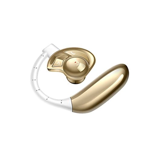 AMINY Bluetooth Headset with SIRI Voice Active Wireless Bluetooth 4.1 Earpiece with Noise Cancelling Handsfree Waterproof Earbuds for iPhone and Android