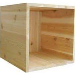 Creekvine Designs 18 in. Square Cube 10-Gallon Cedar Cube Storage Box