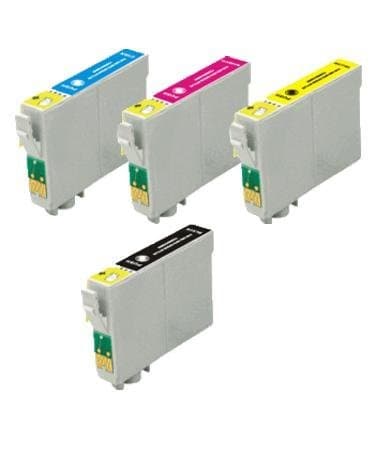 4 Pack Epson Ink Cartridges for Epson WorkForce 520, 630, 635, 840, 60-T126- BK, C, M, Y