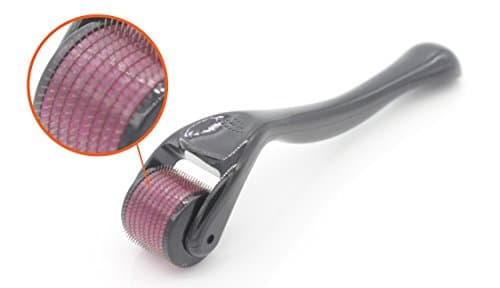 Derma Roller Kit 0.25 mm – 540 Titanium Micro Needles | Professional Medical-Grade Microneedling Kit for Facial and Body Skin Care Massager | Perfect for all Skin Types | Black & Purple | Amazing Prim